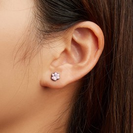 20G Pink Puppy Cat Paw Print Cartilage Stud Earrings Sterling Silver Black Gold Plated Cute Animal Pet Dog Tragus Earring Studs Helix Conch Ear Piercing Lovely Jewelry Gifts for Women