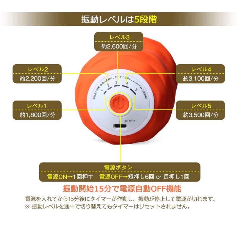 Tokyu Sports Oasis Vitamin Ball, Small, Vibrating Machine, Fitness Ball