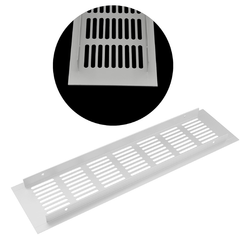 2 PCS 80 * 300mm Rectangle Silver Aluminum Alloy Mesh