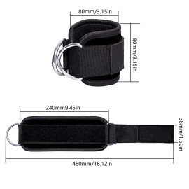 Par Grilletes Para Tobillo Con Talonera Gym Abductor Gluteo