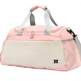 2 en 1 Mochila de Viaje&Mochila Gym,32L Gran Maleta Deportiva con Compartimento para Zapatos,Mochila Niña Impermeable Bolsa de Separación Húmeda Seca,Bolsa de Deporte Correa Hombro Extraíble (Rosa)
