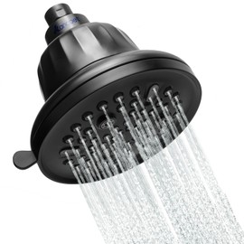 Kangbet Filtered Shower Head,High Pressure Filtered Shower Head for Healthier Hair Skin Reduce Hair Shedding, Protect Colored Hair, Soothe Dry Skin, Reduce Dandruff（5.5 Inch Black Matte）