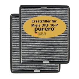 purero Activated Carbon Filter - Replacement Filter for Miele DKF 16-P / 7932320, Successor Model of DKF 16-1 - Optimal Odour Separation - Made in Germany