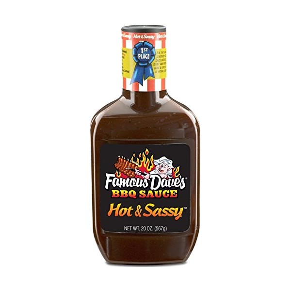 Famous Dave's BBQ Sauce, Hot & Sassy, 20 Oz (Pack of 3)