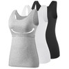AMVELOP Tank Tops for Women Built in Bra Cotton Shelf