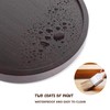 Round Decorative Tray Wood Bathroom Counter Organizer Farmhouse Kitchen Decor