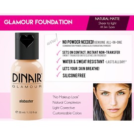Dinair Airbrush Makeup Foundation | Fair Shades | GLAMOUR: Natural, Light coverage, Matte