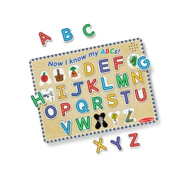 Melissa & Doug Wooden Alphabet Sound Puzzle - Wooden Puzzle with Sound Effects (26 pcs) - FSC Certified