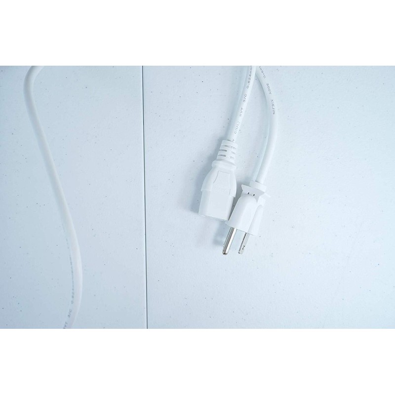 OMNIHIL (UL) White 15 Ft AC Power Cord for ECOVACS