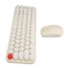 Wireless Keyboard Mouse Combo Mini Portable Retro Silent 2.4G Wireless