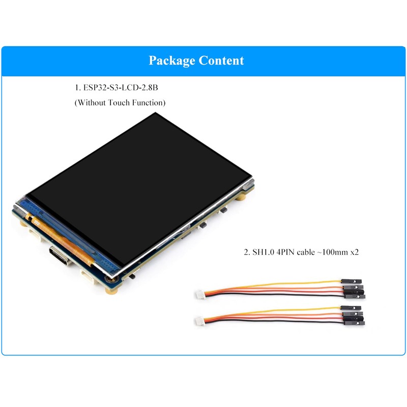 ESP32-S3 2.8inch Display Development Board, 480×640, IPS LCD, 32-bit LX7