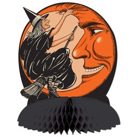 Beistle Witch and Moon Centerpiece, 9-3/4-Inch