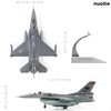 NUOTIE 1/100 F-16C Fighting Falcon Fighter Model Metal DieCast Aircraft