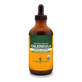 Herb Pharm Certified Organic Calendula Liquid Extract for Minor Pain Support - 4 Ounce