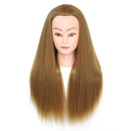 26" Mannequin Head High Temperature Resistant Hair Professional Hairdressing Training Head Mannequin Doll Head With Table Clamp