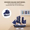 VOSAREA 24 cm Sailing Boat Model Wooden Sailing Ship Model