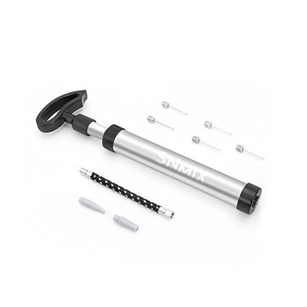 SNMIX Ball Pump with Needle, Nozzle and Extension Hose for