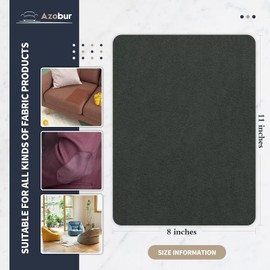 Azobur Velvet Patch,Self-Adhesive Rectangular Flannel Fabric Patch,Multicolor Available Anti Scratch Velvet 8X11 Inch Peel and Stick for Sofas, Automotive Interior, Handbags,and Pillow (Dark Gray)