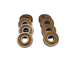 Fang Premium Skateboard Bearings, Pro Longboard Bearings, 608, ABEC (Pack of 8) (Blue, ABEC 11)