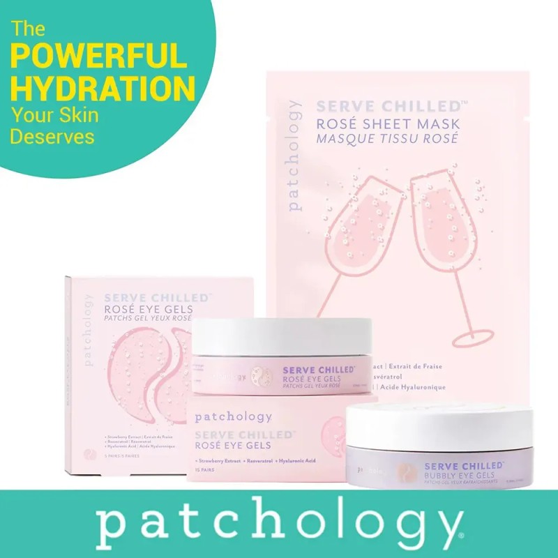 Patchology Sirve Geles De Ojos Rosados Fros Con Cido Hialurn