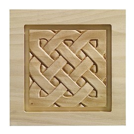 Unfinished White Hardwood Large Celtic Corner Block