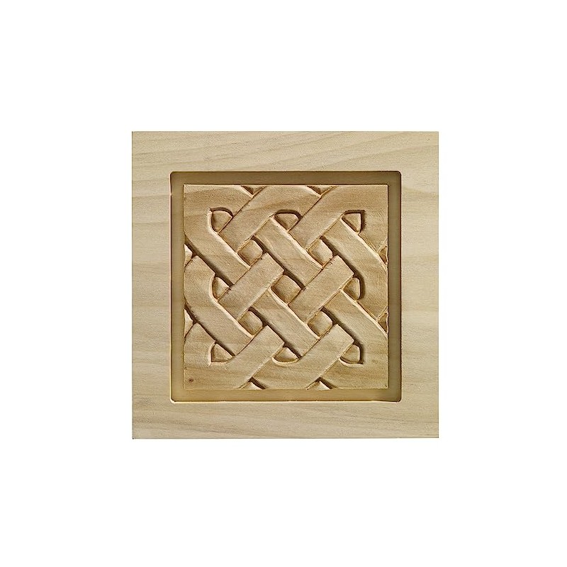 Unfinished White Hardwood Large Celtic Corner Block