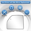 TOP-MAX Driver Side Upper Heated Mirror Glass Replacement Compatible with