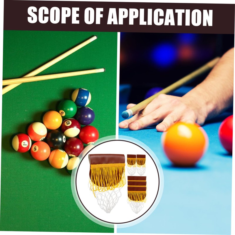 WOONEKY 6Pcs Billiard Table Pocket Drop Ball Net Durable Wear