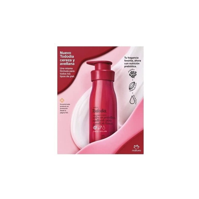 Crema tododia hidratante para el cuerpo cereza y avellana 400ml