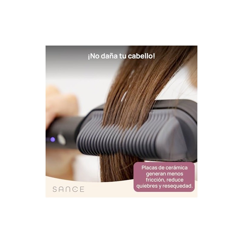 SANCE Cepillo Alaciador de Cabello Profesional 3 en 1 -