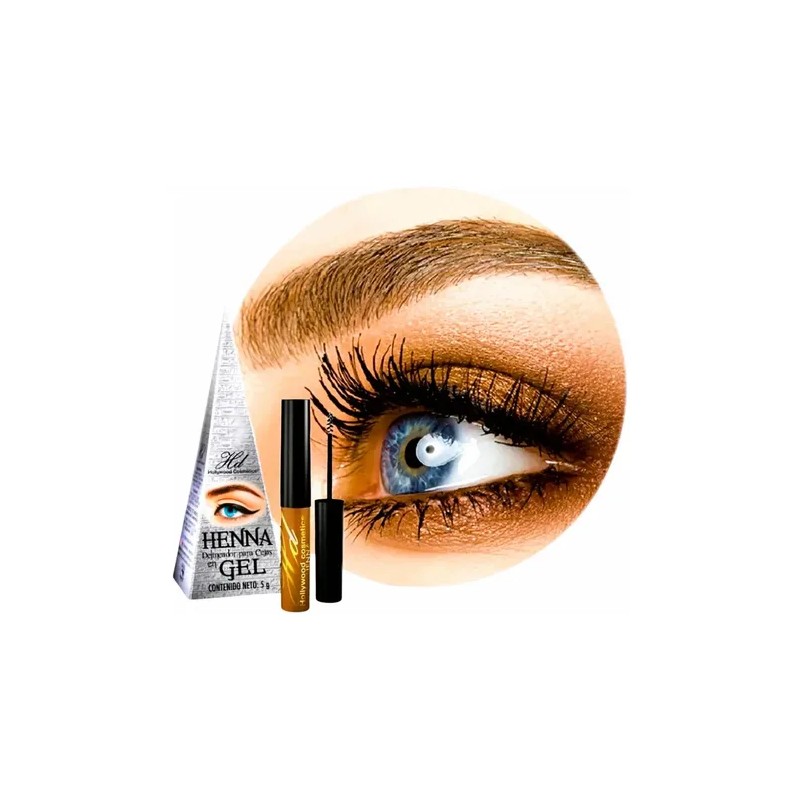 Delineador En Gel Para Cejas Henna Natural Semipermanente Hd Color