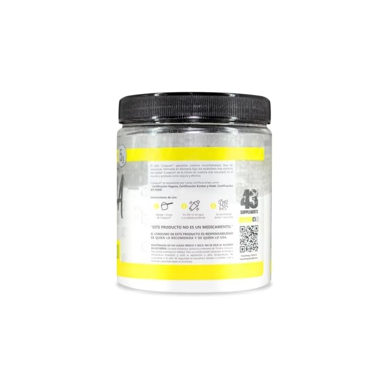Creatina Monohidratada 300 g 60 serv Creapure 43 Supplements