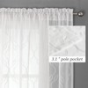 VISIONTEX Sheer Curtains 63 Inches Long 2 Panels Set, White