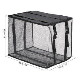 PATIKIL Window Air Conditioner Mesh Cover, 17x12x13 inch Outside Window AC Unit Cover Outdoor Window AC Covers Protection for Anti-Leaf, Dustproof, Black