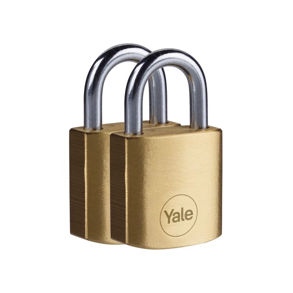 YALE Y110JB/15/111/4-4 Pack of Black Brass Padlocks (15mm) - High