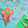100pcs Split Pins,Round Flower Drawing Pins,Metal Paper Fasteners Mini Brads,8x17mm