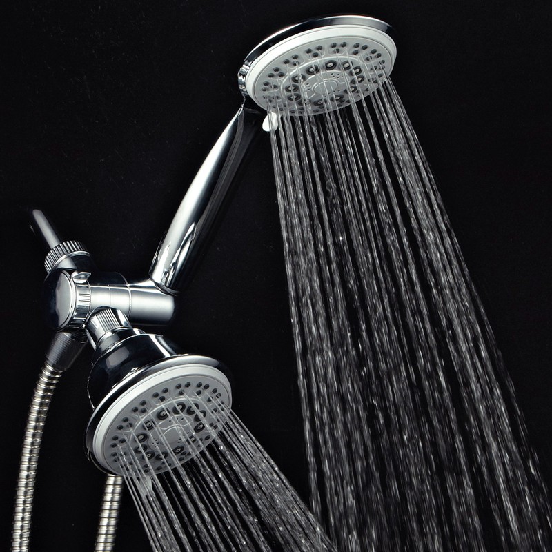 PowerSpa 30-setting G-Style Gray-Face Shower-Head Combo