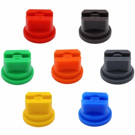 7Pcs Spray Nozzle Tips Set, 110 Degree Flat Fan Shaped Plastic Nozzle, 0.1-0.6mm Pore, for the Replacement Boom Pump Sprayer Knapsack, Agricultural Greenhouse Sprayer Tank Garden Weeding Equipment