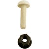 Connect 31530 Number Plate Fixing 1" White Screws/Nuts 100pc