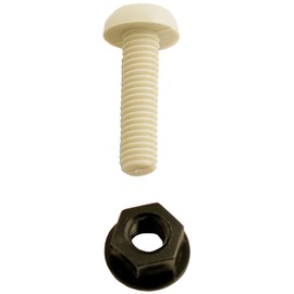 Connect 31530 Number Plate Fixing 1" White Screws/Nuts 100pc