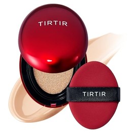 TIRTIR Mask Fit Red Cushion - Base de maquillaje en cojín, cobertura total, ligera, se adapta a la piel, acabado satinado, coreano, belleza, cubre tatuajes, construible (#21N marfil, 0.63 fl oz)