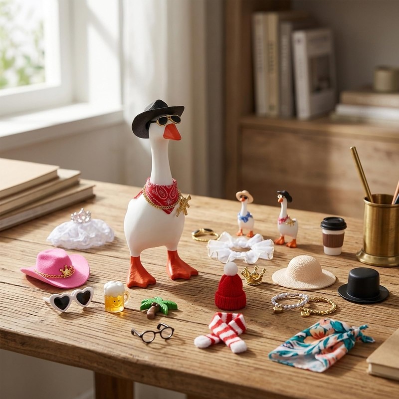 40PCS Desk Goose Outfits 7 Inches, Desk Goose Outfits Set