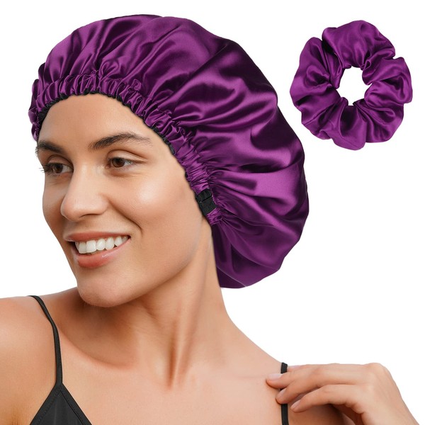 YANIBEST Satin Bonnet Silk Bonnet Hair Bonnet for Sleeping Hair Bonnets for Women Curly Natural Hair