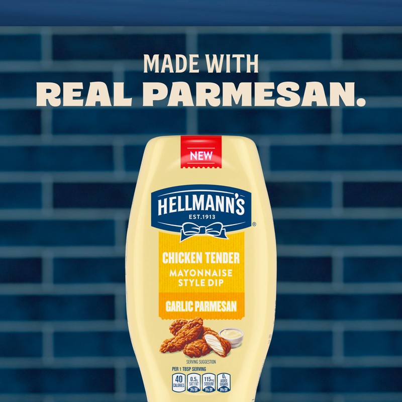 Hellmann's Garlic Parmesan Chicken Tender Mayonnaise Style Dip Garlic Parmesan