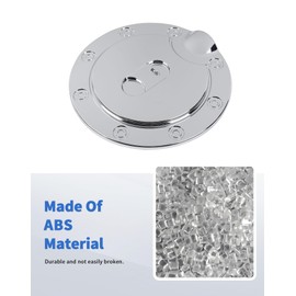 DSWSQ Chrome Fuel Tank Filler Cap Cover for 2002-2008 Dodge Ram Fuel Tank Gas Door Filler Cover