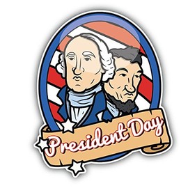Zirni President Day Sticker Decal Design 4" X 5"