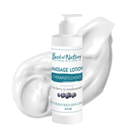 Therapist's Choice Massage Lotion, Professional Grade, Unscented, with Acai Berry and Arnica (8 fl oz)