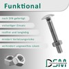 DSM - Carriage Bolts M6 x 45 mm DIN 603