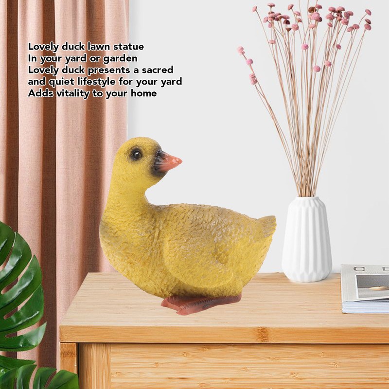Duck Ornament Resin Weather Resistant Cute Vivid Expression Duck Statues