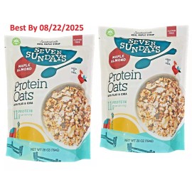 Seven Sundays 2-PACK Seven Sundays Maple Almond Protein Oats with Flax & Chia, 28 Oz. each bag